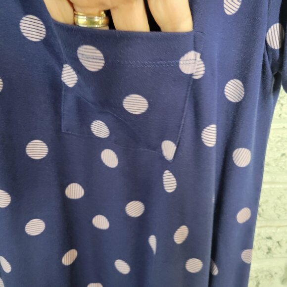 Lularoe Womens Dress XL Short Sleeve High Low Blue Polka Dot GEO227XE - Picture 6 of 13